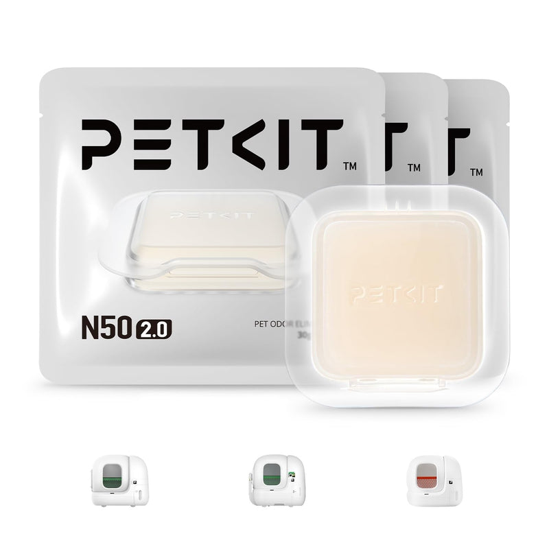 PETKIT N50 Odor Eliminator 2.0 Exclusive for PuraMax and PuraMax 2 Self-Cleaning Cat Litter Box, Automatic Cat Toilet Box Smell Control Remover (Pack of 3)
