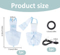 SUPERFINDINGS Snap-Closure Parrot Diaper with Leash 1Pc 5.04x2.95 Inch/128x75 mm Washable Bird Flight Suit 8.5 mmThick 2