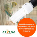 FUNKS TORITOMOSU Bird Cage UVB Light Combo Kit, AvianSun Lamp 2.4% UVB UVA 20W Compact Fluorescent Bulb for All Kinds Captive Birds