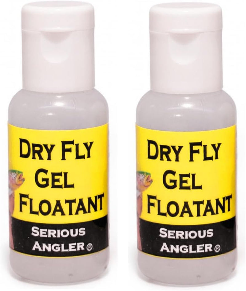 Dry Fly Gel Floatant Twin Pack - Advanced Formula Provides a Durable Hydrophobic Shield, Keeping Flies Dry and Riding Hi