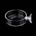 WEAVERBIRD 60mm Aquarium Shrimp Feeder Dish with Suction Glass Fish Tank Feeding Bowls Round Clear Dishes Tray