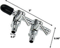 AQUANEAT Aquarium Air pump Splitter,Fish Tank Air Valve, Metal Control Valve for Pump Accessories(X-Small 2 Way)