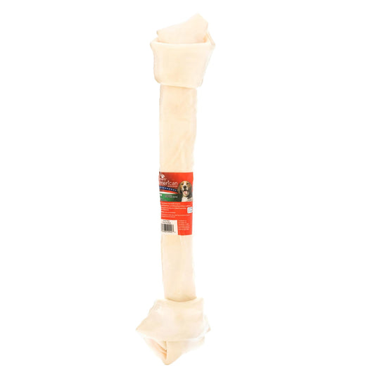 Pet Factory American Beefhide 20-22" Knotted Bone Dog Chew Treat - Natural Flavor, 1 Count/1 Pack