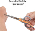 LIVINGO Professional Pet Grooming Scissors for Cats & Dogs, Titanium Coated Safe Rounded Tip and Micro Serrated Trimming Shears for Animal Face, Nose, Ear and Paw Hair, 2 Pack 6.5 inch