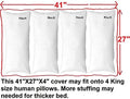 Dogbed4less DIY Durable Blue Denim Pet Bed External Duvet Cover and Waterproof Internal Case for 41"X27"X4" Large Dog Be