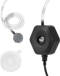 hygger Quiet Mini Small Aquarium Air Pump Betta Fish Tank Bubbler Oxygen Aeration Pump with Air Stone Tubing Suction Cup