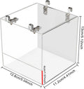 Xxmbbjy Hanging Cube Bird Bath Cage, Transparent Bird Bathtub Bath Shower with Stainless Steel Hooks for Small Bird Canary Parakeet Budgerigar Parrots Crested Myna Cockatiel Lovebird (Small)