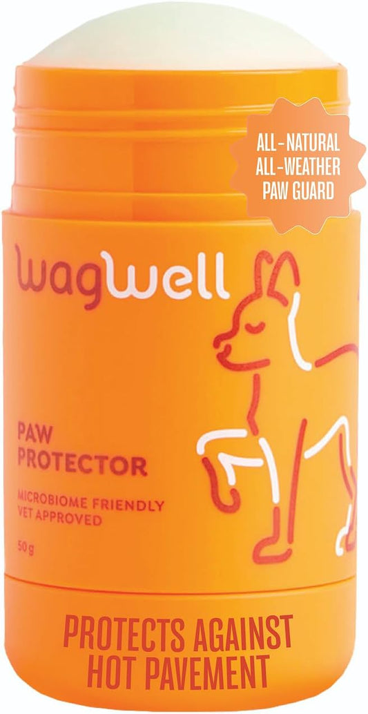 WagWell Paw Protector Dog Paw Balm | Lick-Safe, Vet-Approved Paw & Nose Balm | Microbiome-Friendly, Dermatologist Tested | Hot Pavement & Cold Weather Protection | To Hydrate, Condition & Protect Paws