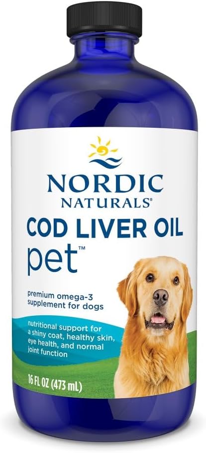 Nordic Naturals Cod Liver Oil for Dogs, 1048 mg Omega-3, EPA & DHA - 16 oz