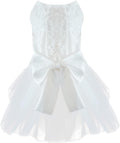 Dog Dress,Pet Wedding Dress Princess Formal Tutu Skirt with Bowknot,Puppy Birthday Party Outfit Apparel Girl for Small D