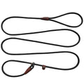 BTINESFUL 5FT 6FT 7FT Slip Lead Dog Leash, Strong Nylon Rope Leash, 1/4" Dog Training Lead for Small Medium Dogs (1/4" * 7 FT, Black)