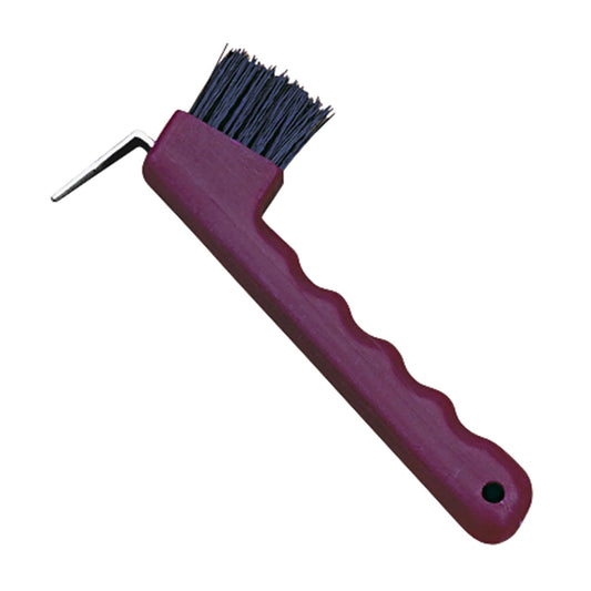 Weaver Equine Hoof Pick with Brush, Durable Compact Horseshoe Picks with Plastic Handle, Equine Supplies for Horse Shows