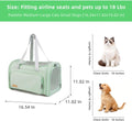 Cat Carrier Soft Sided Dog Carrier with 1 Poop Bags and 5 Pee Pads,Airline Approved Pet Carrier for Small Dog/Cat Bag(16