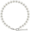 1 White Dog Pearl Necklace, Adjustable Pearl Necklace for Small Dogs Puppies, Celebration Wedding Party Costume Accessor