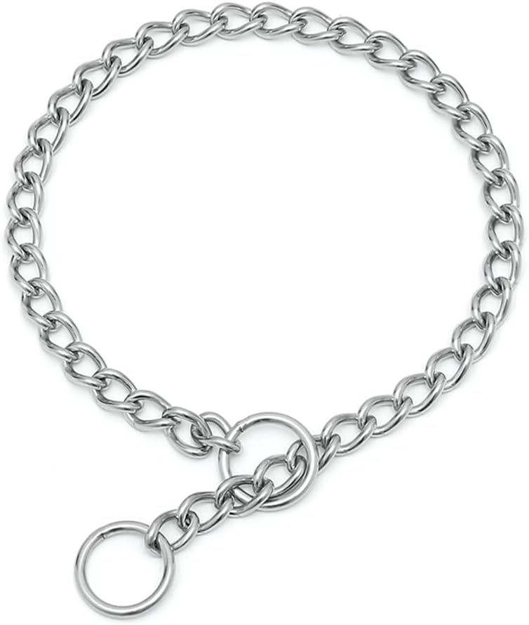 Slip Dog Chain Collars, Stainless Steel Training Dog Collars for Large Dogs