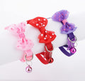 3 Pcs Rabbit Adjustable Collars with Bell, Guinea Pig Bow-Knot Cute Collar, Small Animal Exercise and Interaction Access