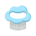 LuckyOpt Cat Massage Comb, Cute Comfort Cat Shedding Brush with Elasticity Curved Comb Teeth for Reducing Knots, Relaxing Cat Deshedding Brush for Short Hair & Long Hair Pet Hair Remover (Cloud,Blue)