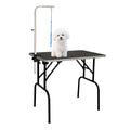 Baohe- 30 Inch Dog Grooming Table - Pet Grooming Table - Foldable, Adjustable Arm, Portable, Non-Slip Grooming Table for Dogs at Home - Black