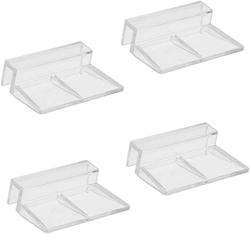 4pcs Clear Color Acrylic Aquarium Fish Tank Glass Cover Clip Support Holder (5mm)