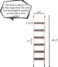 SHENGOCASE Solid Wood Wall Leaning Cat Ladder for Indoor Cats and Small Medium Dog, Stair Step for Window Bed, Wall Clim
