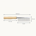 Pet Grooming Comb for Long Haired Cats and Dogs - Stainless Steel Pin Teeth Wooden Handle Fur Hair Brush - Removes and P