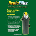 Tetra ReptoFilter Medium Filter Cartridges for Terrariums, 3 Count