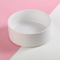 White Raised/Elevated Ceramic Dog Bowl for Medium Large Sized Breeds,Large Dog Food Water Bowl with Stand,8 in Non Slip 