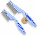Dog Face Comb, Flea Comb for Dogs, Fine Tooth Tearstain Remover, Removes Crust and Mucus, Face Brush for Poodles & Other Breeds, Grooming Comb for Pets, Large + Small [We Love Doodles]