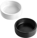 2 Pack Ceramic Bowls for Syrian Hamster & Hedgehog, 3.9" Diameter, Shallow Chew-Proof Dish, Non-Slip Base, Easy to Clean