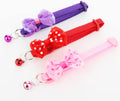3 Pcs Rabbit Adjustable Collars with Bell, Guinea Pig Bow-Knot Cute Collar, Small Animal Exercise and Interaction Access