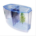 EatingBiting Large Double Compartment Fighting Fish Box Eco Rumble Fish Aquarium Mini Aquarium Plastic Isolation Box Bre