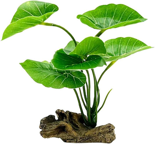 Fish Tank Decor Aquarium Decorations Ornaments Betta Leaf pad Hammock 6inch Plastic Artificial Plant Goldfish Fish Hides