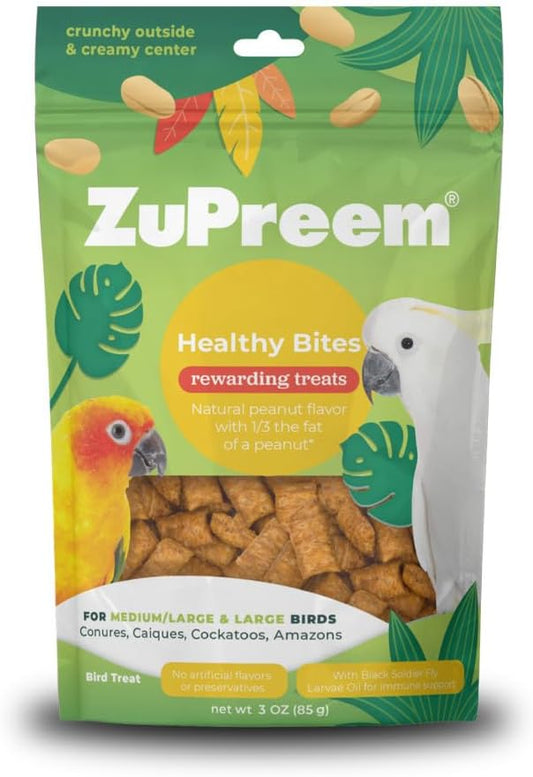 ZuPreem Healthy Bites, Parakeet & Cockatiel Treats, Low Fat, USA, 3 oz
