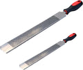 18 Inch Hoof Rasp & 14 Inch Farrier Rasp File with Rubber Handle, 2 Pack Rasp File, 18 and 14 Inch, Strong Carbon Steel 