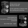 Fish Feeder Square-Shaped Automatic Fish Feeders Reduced Filter Clogging Tank Suitable for All Kinds of Food Tank Access