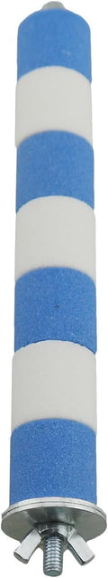 TAODAN 20x2.5cm Parrot Nail Grooming Stick Blue and White Bird Claw Grinding Sandstone Perch Suitable for Most Bird Coop
