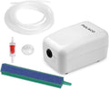 PULACO Ultra Quiet Mini Aquarium Fish Tank Air Pump for 1-20 Gallon Fish Bowl with Air Tube Air Bubbler Stone Check Valv
