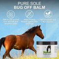 Horse Skin Summer Protection Bundle | Includes Pure Sole Horse Sunscreen Cream (8 oz) and Bug Off Balm (8 oz) | Helps Pr