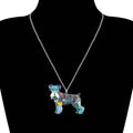 BONSNY Signature DOG collection Love Pets“SILVER”Statement SCHNAUZER Necklace Dog Animal Pendant