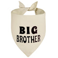 Agroon Big Brother Dog Bandana Beige Large 1PCS, Adjustable Triangle Scarf, Pregnancy Announecment, New Baby for Family.