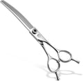 Dog Grooming Scissors: 7 inch Pet Curved Chunker Shears Made Of Japanese 440C Advanced Stainless Steel Professional Groo