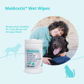 MalAcetic Wet Wipes for Dogs and Cats 100 Count
