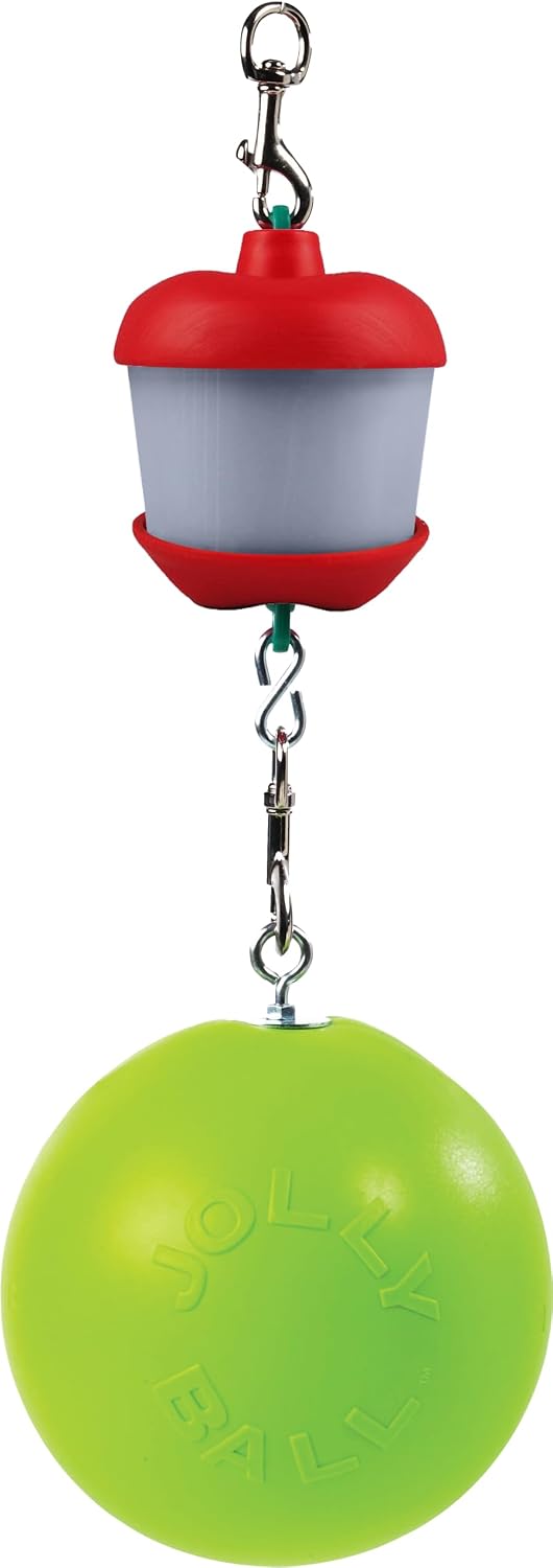 Horsemen's Pride Combo Horse Stall Toy: Apple Scented Jolly Ball and Apple Flavored Snack Holder (SS203)