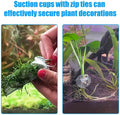 AQUANEAT 20 Pack Aquarium Suction Cups with Clips 3/16" air Hose and Adjustable Zip Ties for Aquarium Fish Tank Decorati