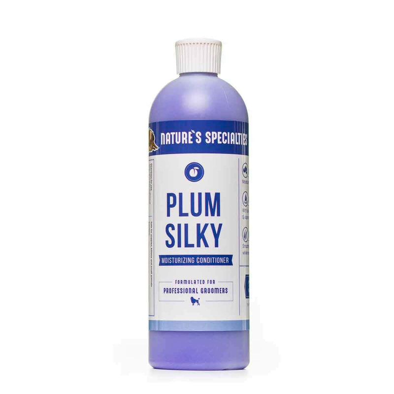 Nature's Specialties Plum Silky Dog Conditioner Concentrate for Pets, Natural Choice for Professional Groomers, Keratin and Silk Proteins, Made in USA, 16 oz