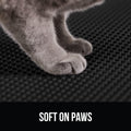 GORILLA GRIP Honeycomb Cat Litter Mat, Soft on Paws, 24x15 Black
