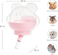 Hamster Water Bottle, 8 oz Small Animal Water Dispenser, Pink
