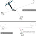 BTINESFUL 12FT 20FT 30FT 50FT Reflective Dog Tie Out for 2 Dogs, Blue, 20ft