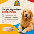 Brazilian Pet Natural Treats Rawhide Rolls Dog Chews Bones 6.5" (18 Count) for Pups and Small Dogs