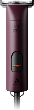 Andis 23330 AGC Super 2-Speed Horse Clipper, Includes T-84 Blade, Burgundy